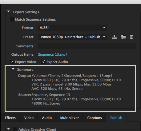 Export Bitrate Settings Don't Match Results - Adobe Community - 10268964